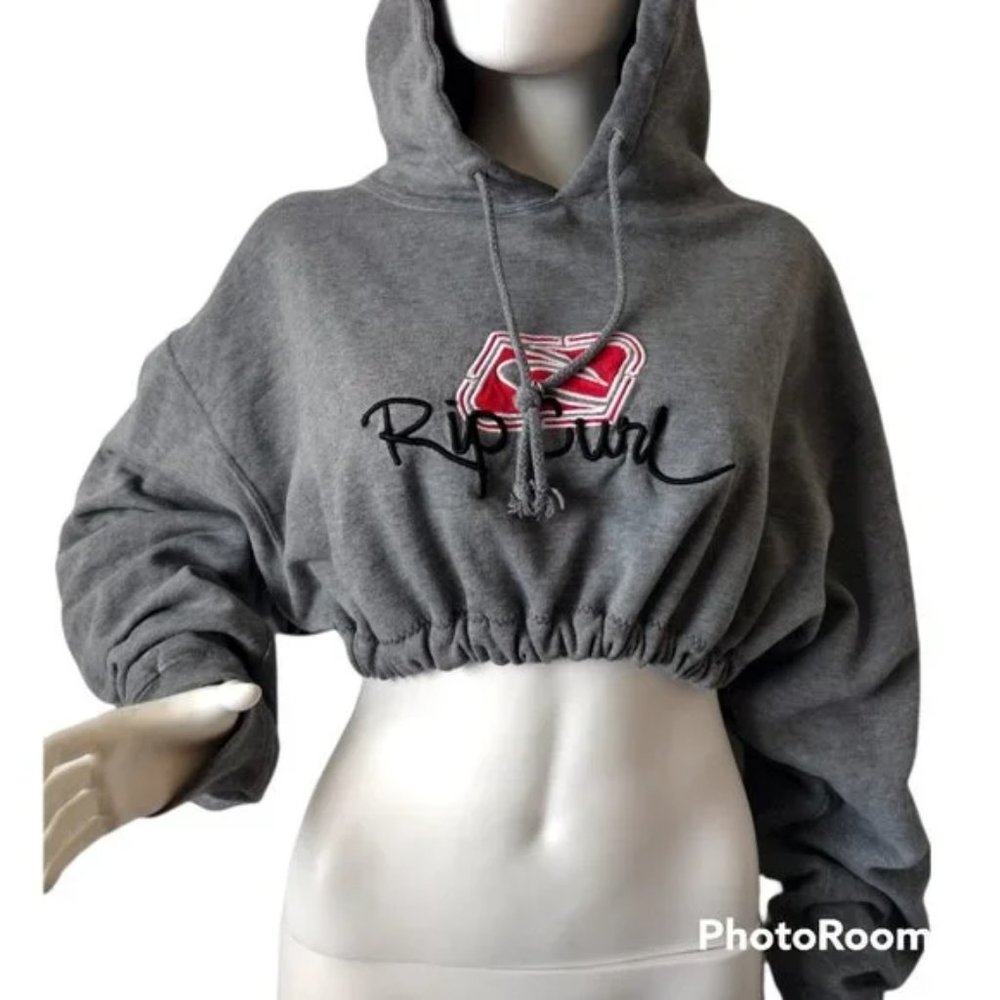 Rip Curl | Y2K 90s Reworked Cropped Pullover Sweatshirt Hoodie